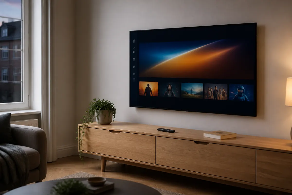 Living room TV ready for Telezic setup